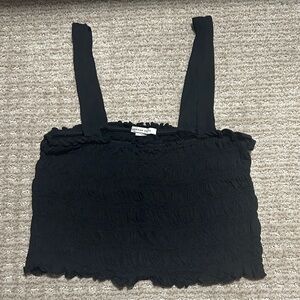American Eagle Outfitters Black Smocked Camisole